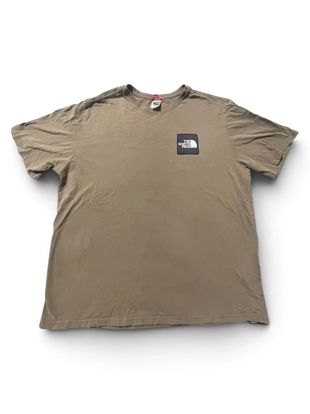 The North Face Men's Short Sleeve Tee in Olive Drab with Chest Logo